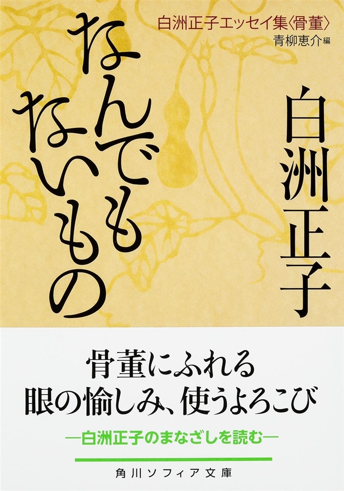 なんでもないもの 白洲正子エッセイ集<骨董>