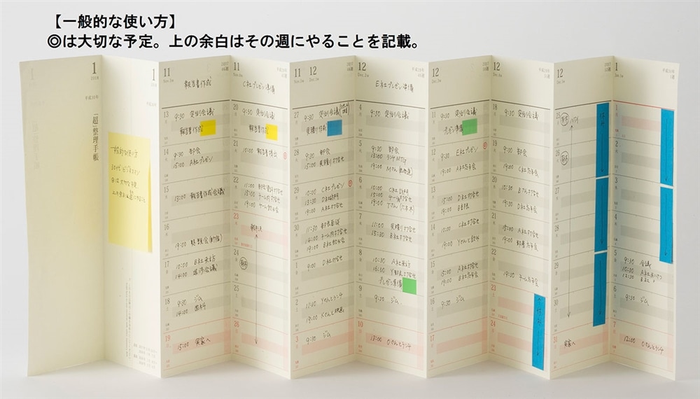 「超」整理手帳　スケジュール・シート　スタンダード2020