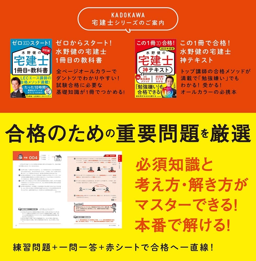 この1冊で合格！ 水野健の宅建士 神問題集 2025年度版