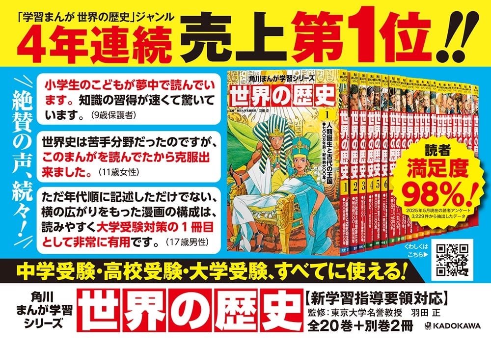 角川まんが学習シリーズ　世界の歴史　全20巻+別巻2冊定番セット