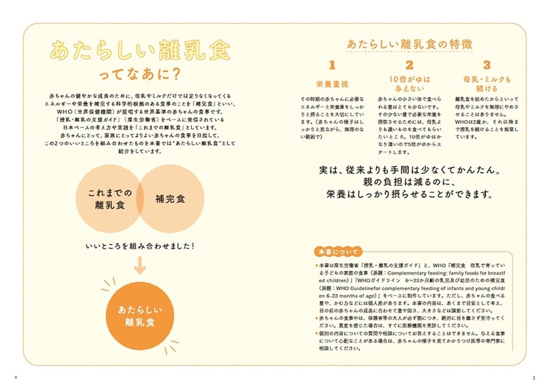 補完食のルールと実践がよくわかる！ あたらしい離乳食ガイド