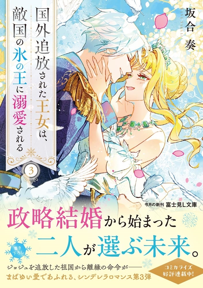 国外追放された王女は、敵国の氷の王に溺愛される ３