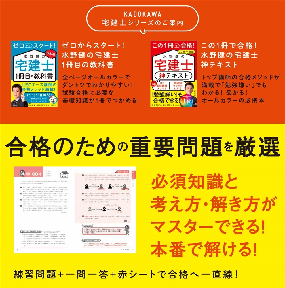 この1冊で合格！ 水野健の宅建士 神問題集 2026年度版