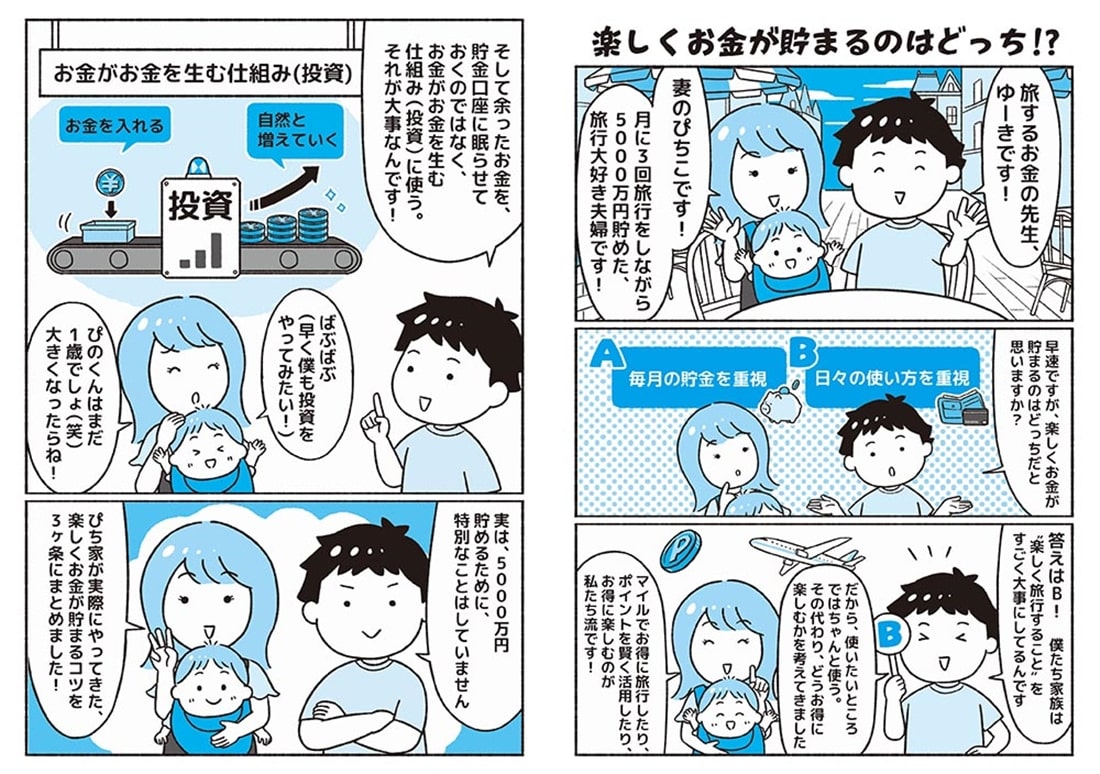 お金が増える家族はどっちを選ぶ!? ８００万の赤字を抱えていた旅行大好き夫婦が５０００万貯めたゆる投資