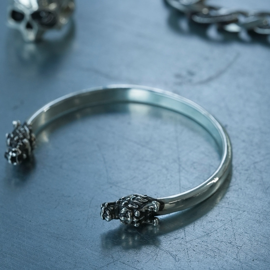 【龍が如く】OX JEWELRy Limited Silver Bangle for KIRYU KAZUMA シルバー シルバー