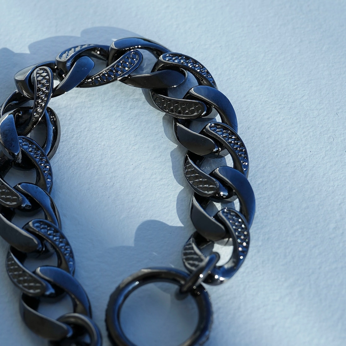 【龍が如く】OX JEWELRy Limited Scale Chain Bracelet for ICHIBAN KASUGA ブラック　Sサイズ ブラック Sサイズ