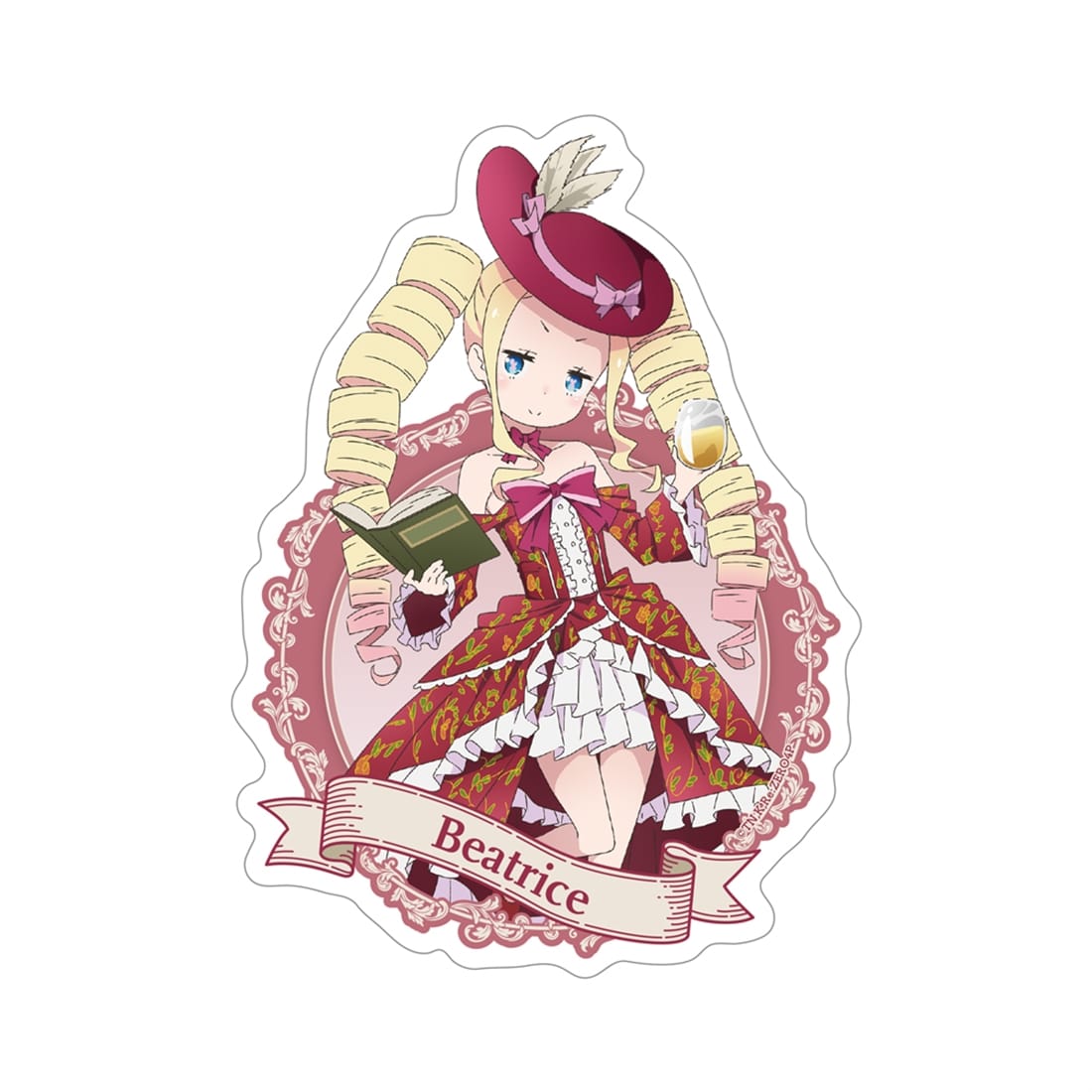Re:ゼロから始める異世界生活 描き下ろし ベアトリス 屋外対応ステッカー パーティードレスver.