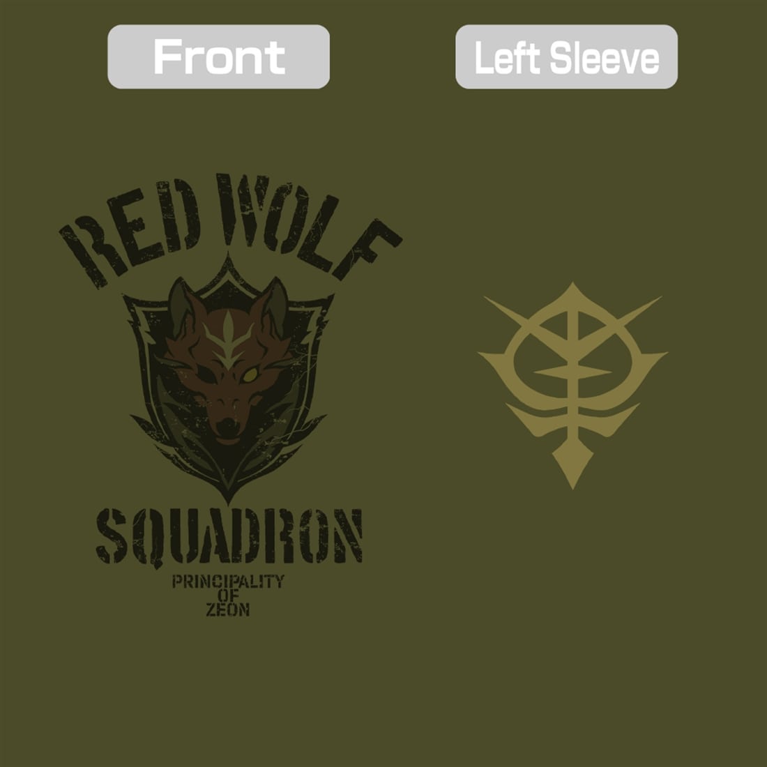 機動戦士ガンダム 復讐のレクイエム レッド・ウルフ隊 Tシャツ MOSS S MOSS S