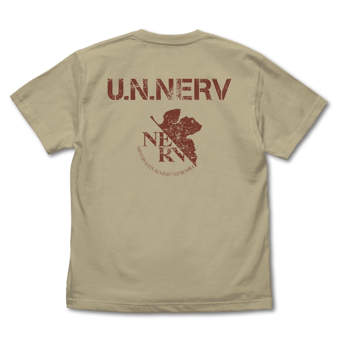 EVANGELION NERV ヴィンテージロゴ Tシャツ SAND KHAKI M SAND KHAKI M