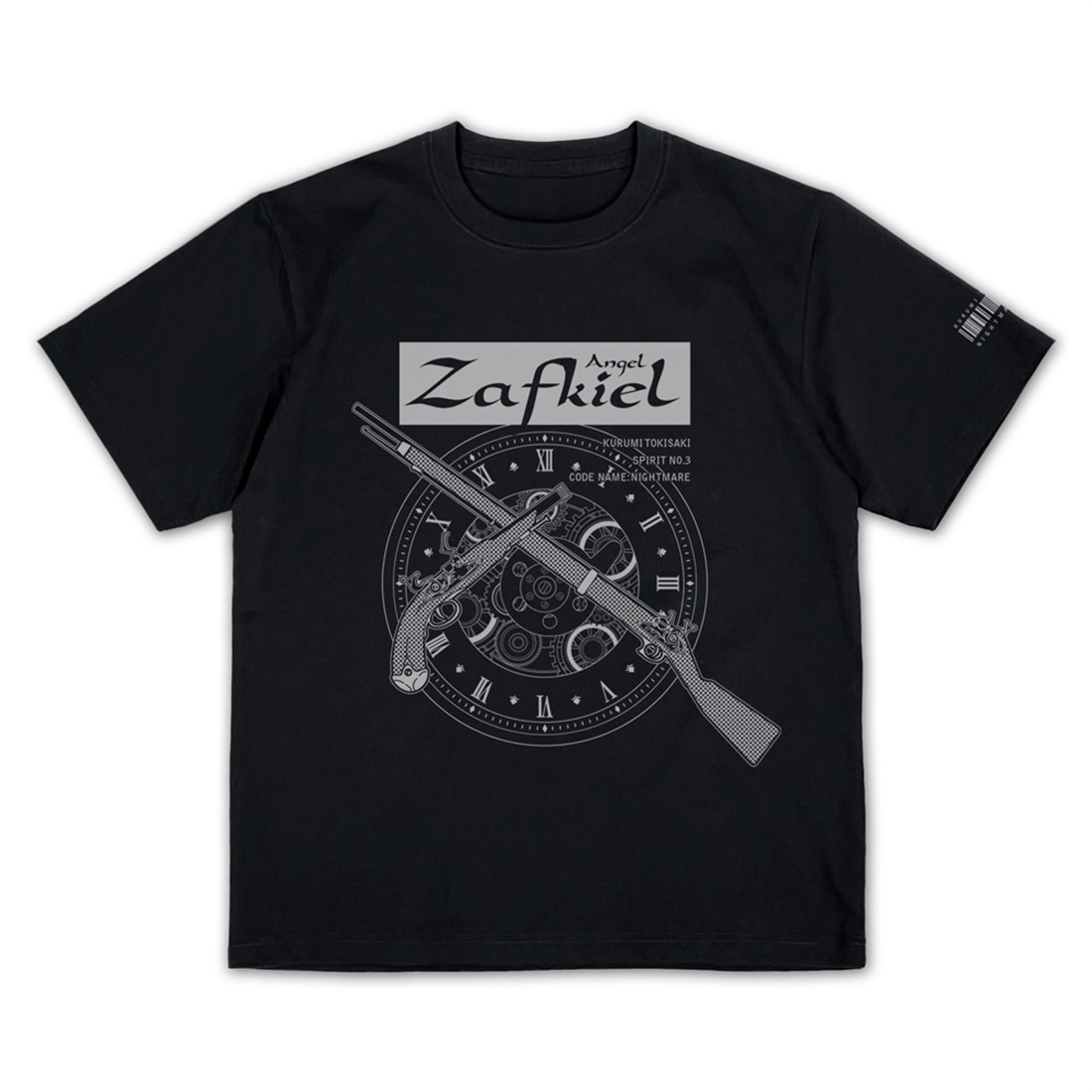 デート・ア・ライブⅤ ザフキエル プレーティングTシャツ BLACK M M