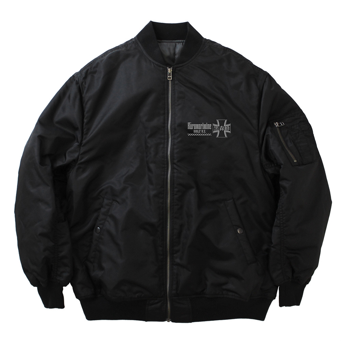 ガールズ＆パンツァー 最終章 黒森峰女学園 MA-1ジャケット Ver.2.0 BLACK XL BLACK XL