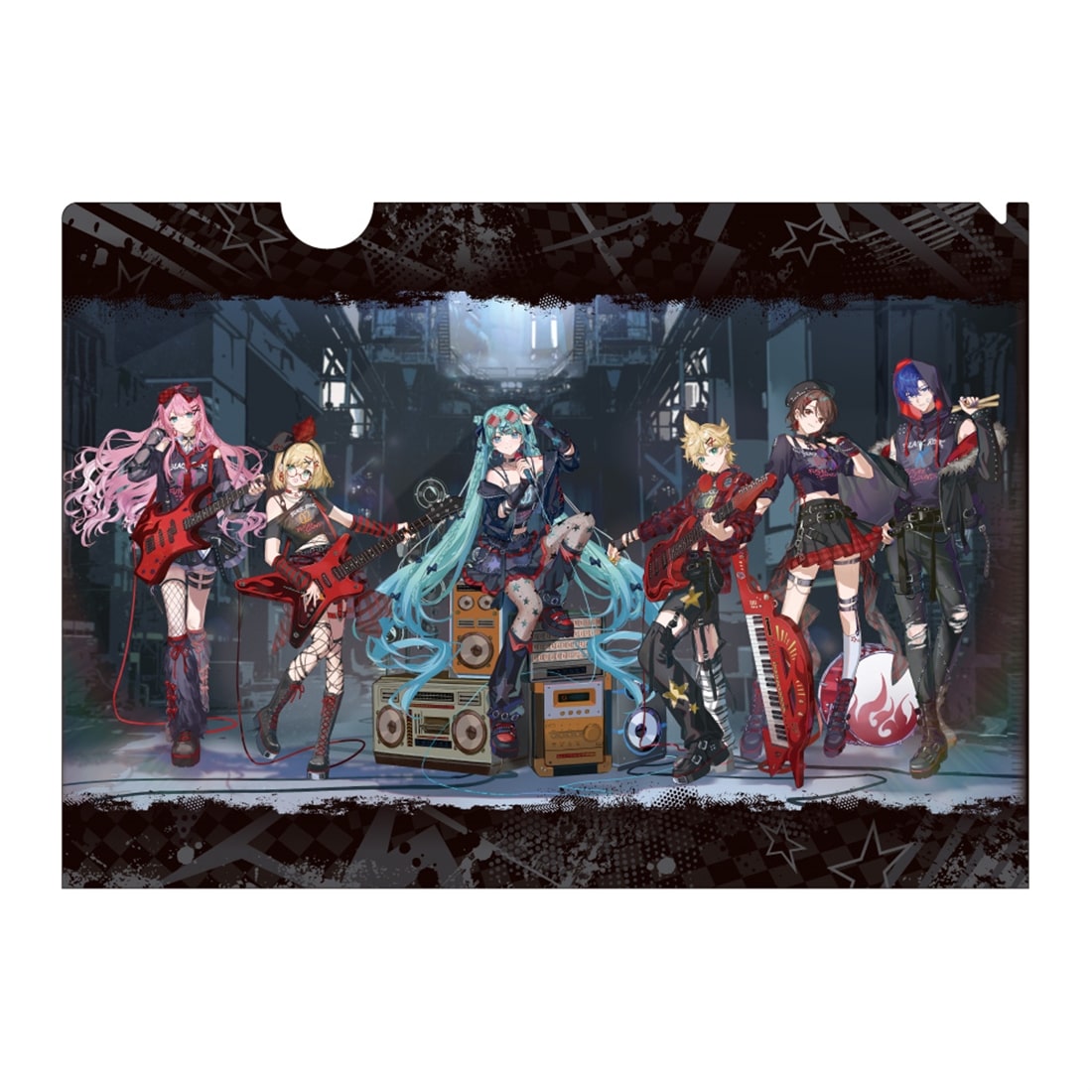 初音ミク クリアファイル バンドver.