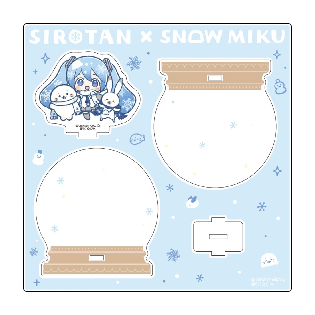 しろたん×雪ミク アクリルジオラマ A
