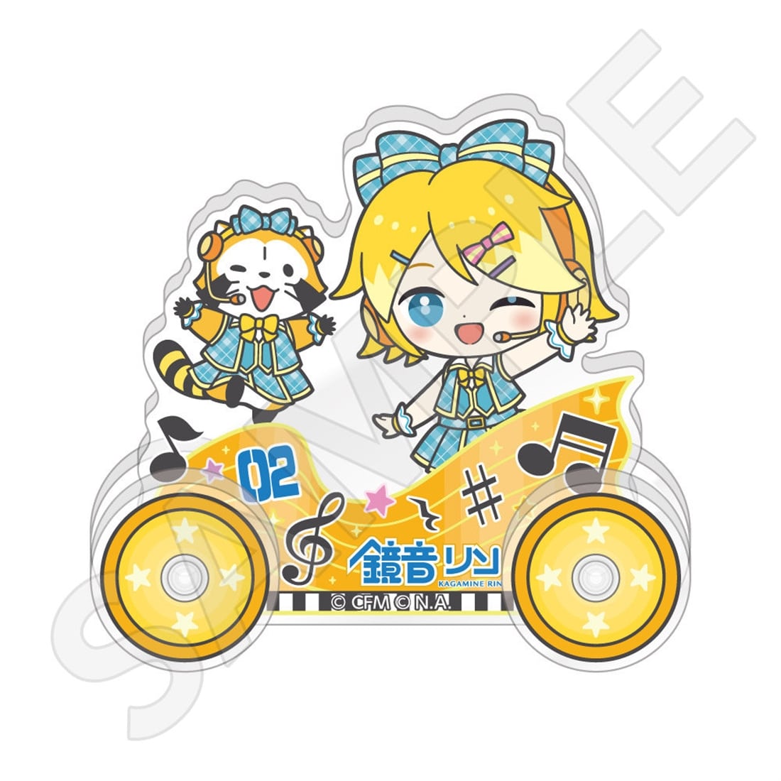 初音ミク×ラスカル 2026 トロッコ風アクリルスタンド 鏡音リン