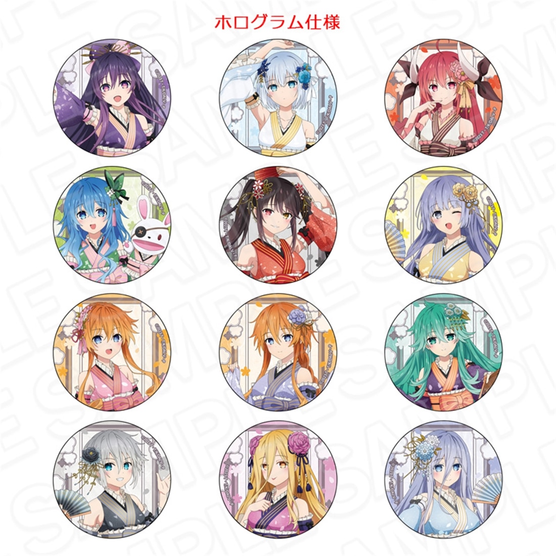 デート・ア・ライブⅤ カンバッジ（ランダム） 和服アイドル ver. 【1ピース】