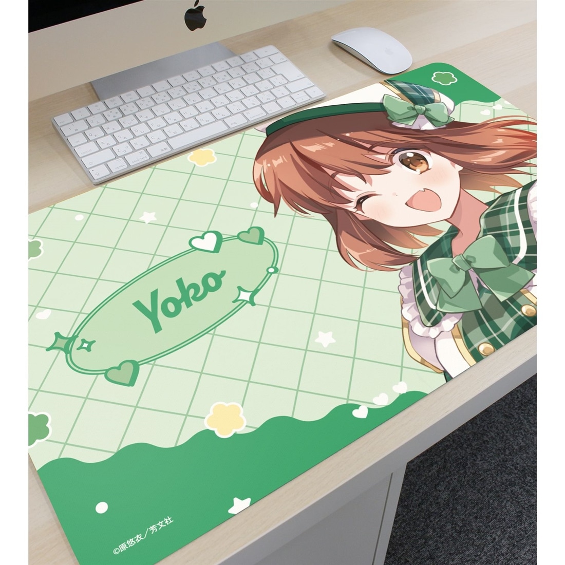 きんいろモザイク 原悠衣先生 描き下ろし 猪熊陽子 アイドル風衣装ver. マルチデスクマット