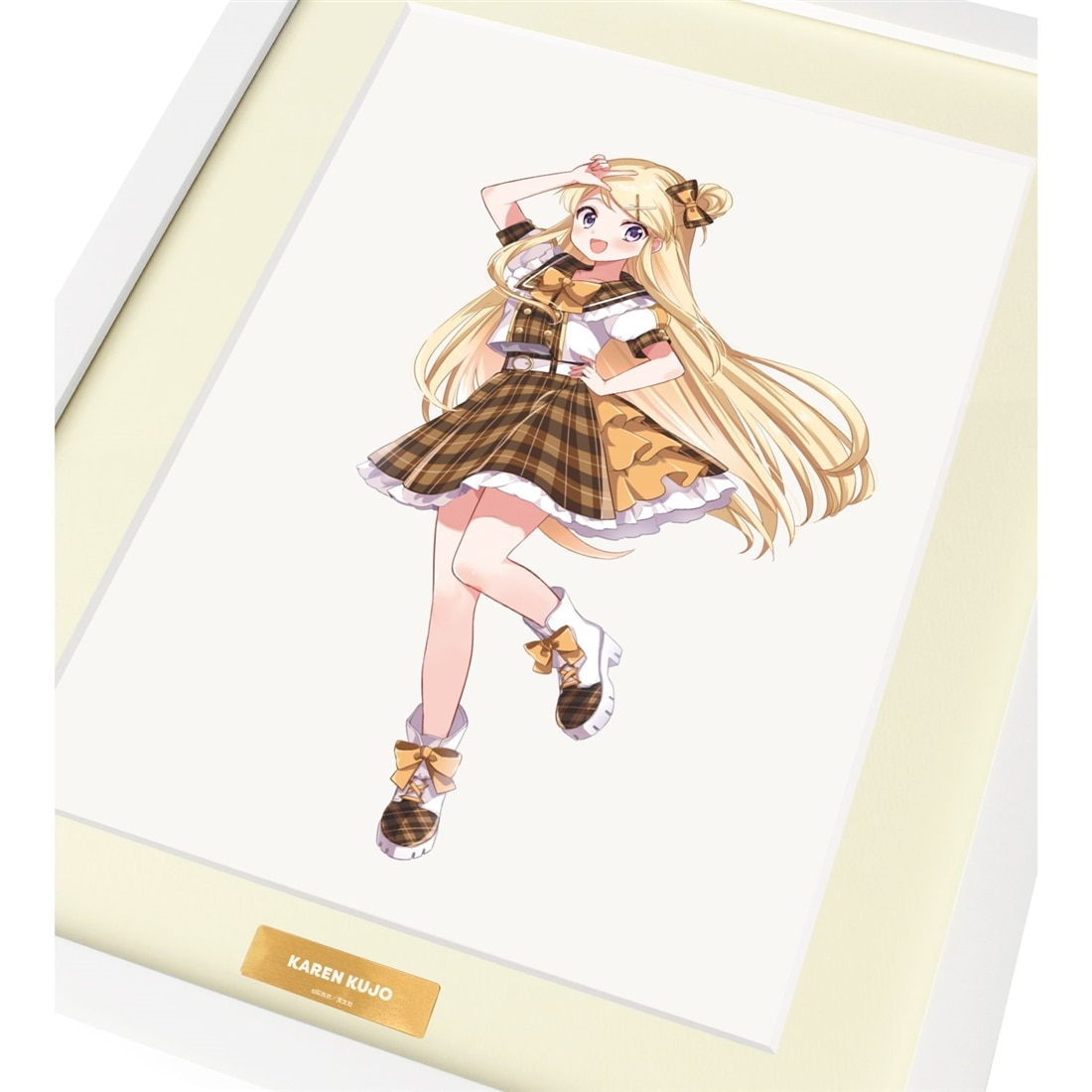 きんいろモザイク 原悠衣先生 描き下ろし 九条カレン アイドル風衣装ver. A4キャラファイングラフ