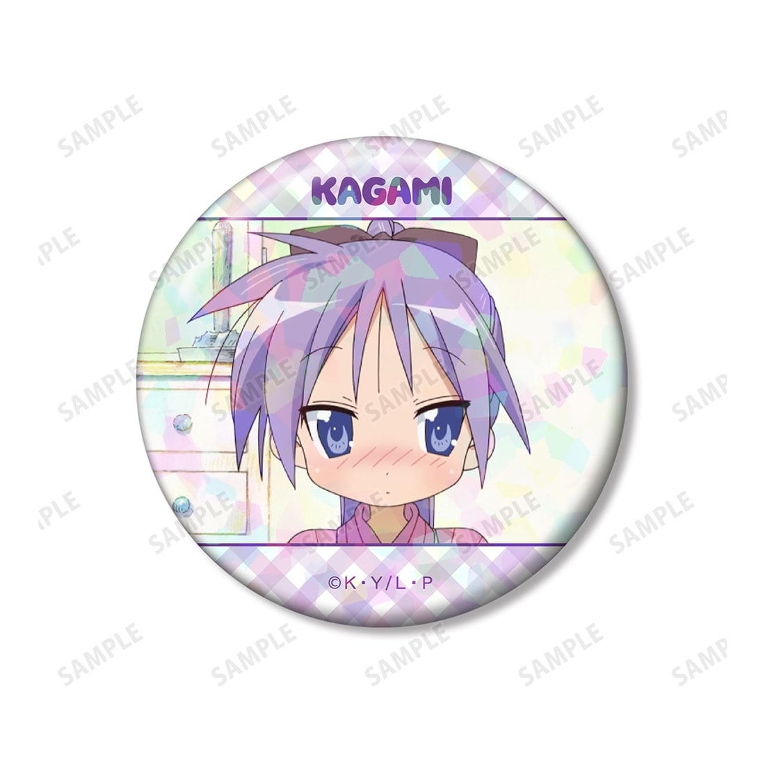 らき☆すた 柊かがみ 場面写ホログラム缶バッジ3個セット