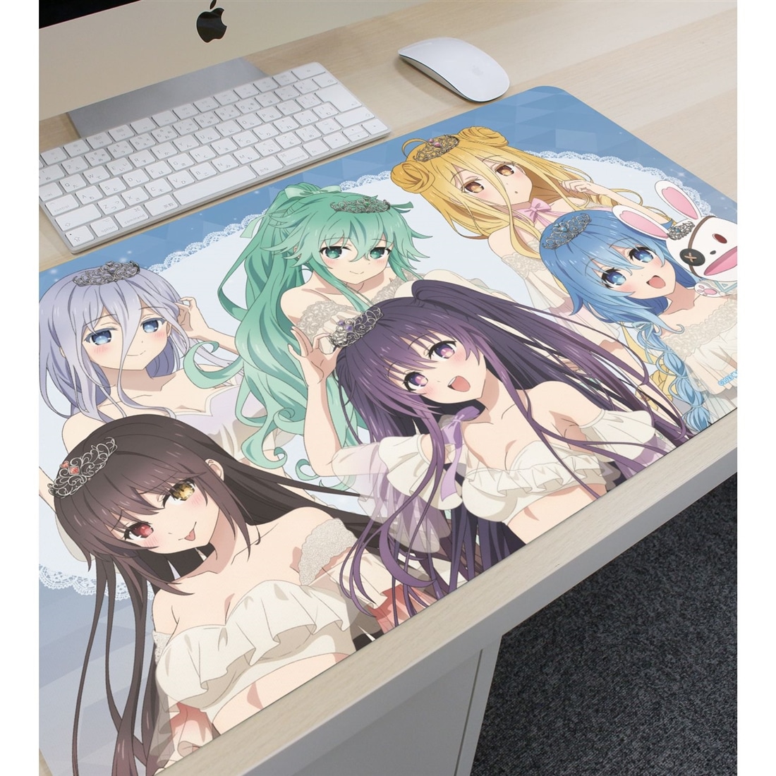 デート・ア・ライブV 描き下ろし 集合 プリンセス玉座ver. マルチデスクマット