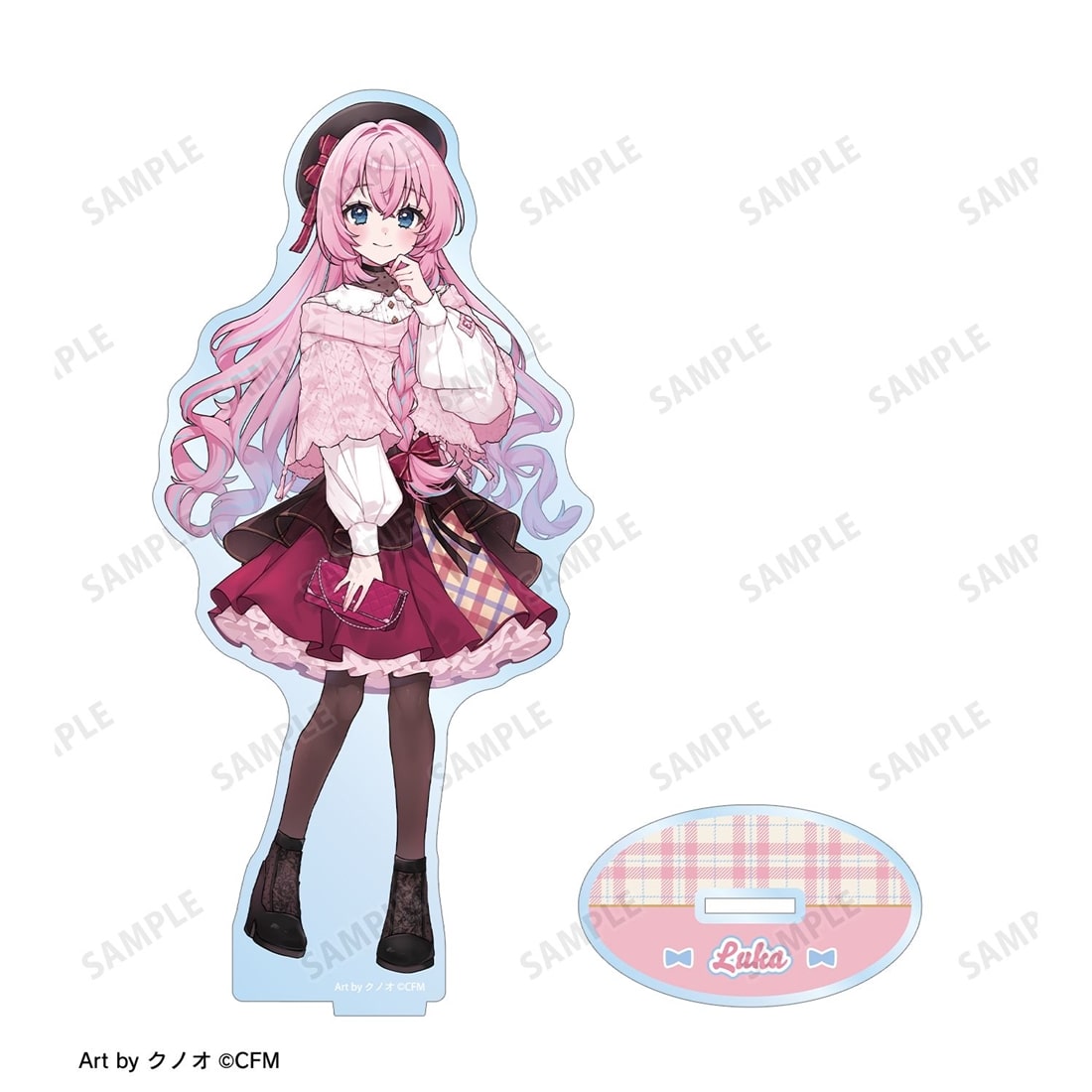初音ミク 描き下ろし 巡音ルカ 私服ver. Art by クノオ BIGアクリルスタンド