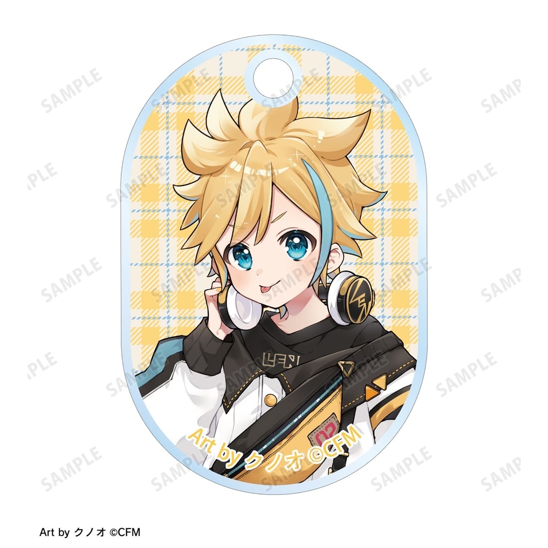 初音ミク 描き下ろし 鏡音レン 私服ver. Art by クノオ 2連ワイヤーアクリルキーホルダー