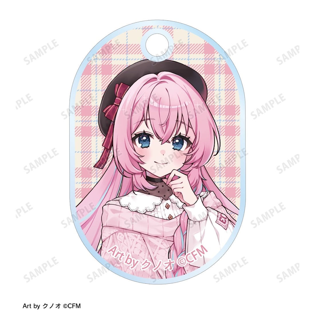 初音ミク 描き下ろし 巡音ルカ 私服ver. Art by クノオ 2連ワイヤーアクリルキーホルダー