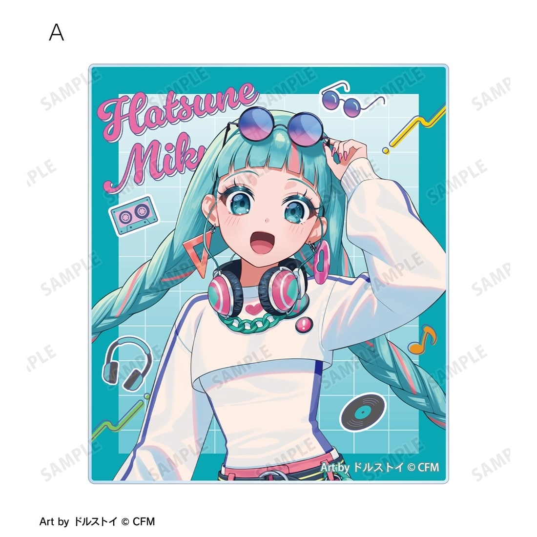 初音ミク 描き下ろし 初音ミク シティポップver. Art by ドルストイ アクリルカード2枚セット
