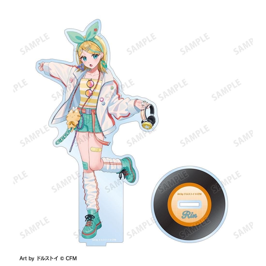 初音ミク 描き下ろし 鏡音リン シティポップver. Art by ドルストイ BIGアクリルスタンド