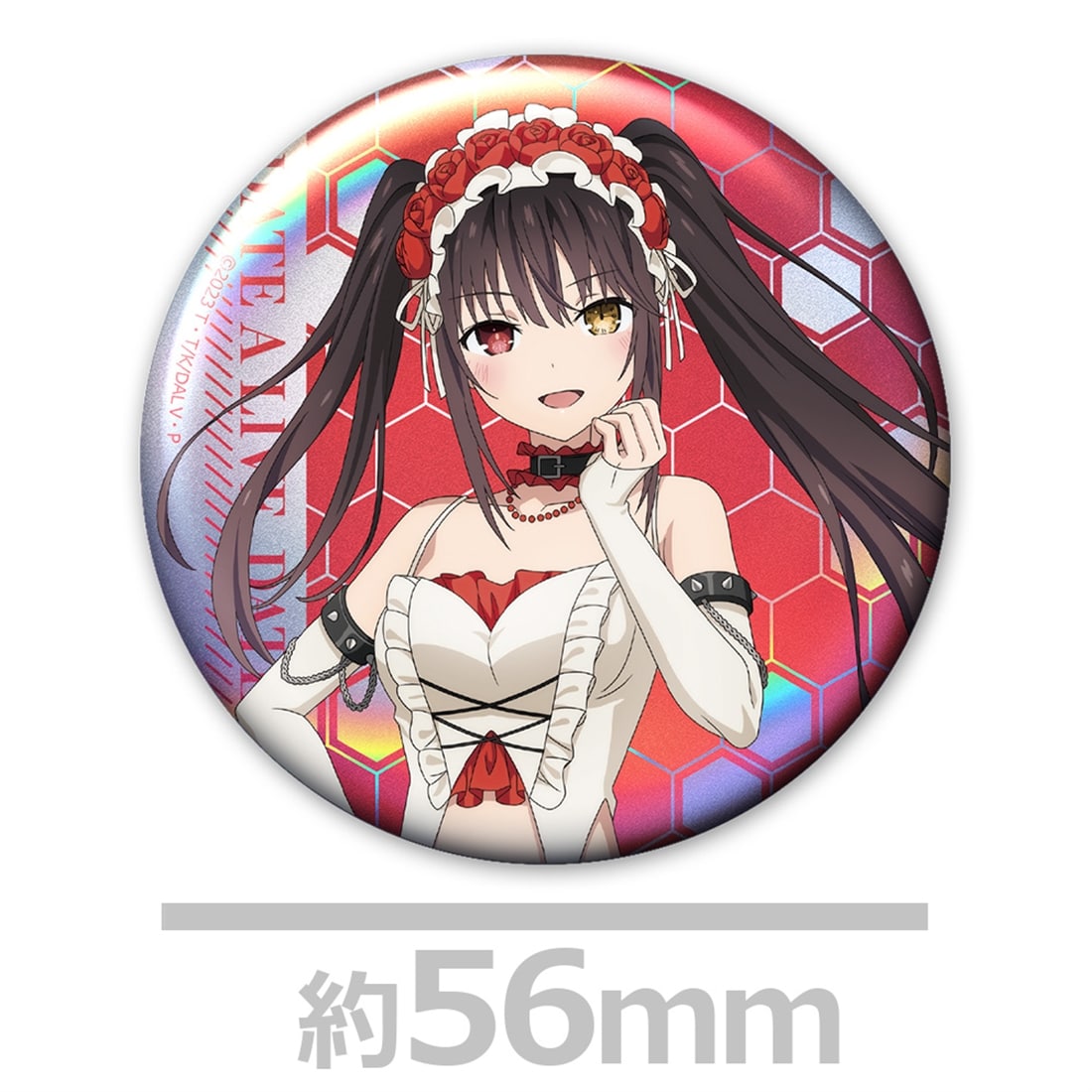 デート・ア・ライブV ホログラム缶バッジ2個セット 時崎狂三 ゴシックパンク ホワイト 【描き下ろし】
