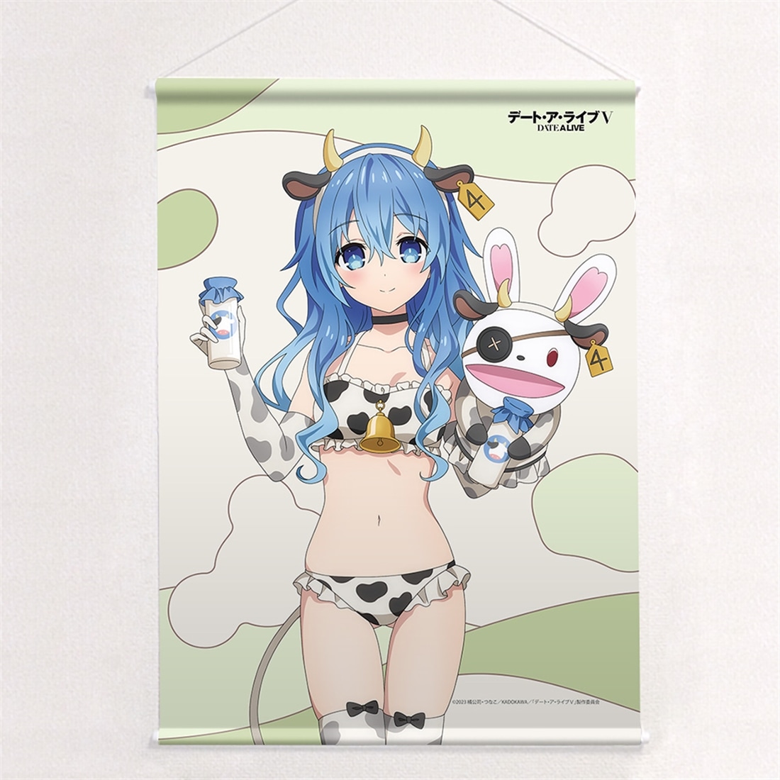 デート・ア・ライブⅤ 描き下ろしB2タペストリー 四糸乃/牛柄水着 Wスエード