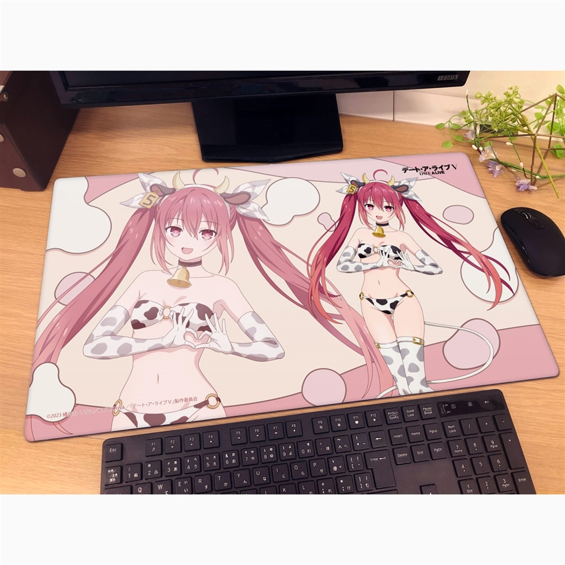 デート・ア・ライブⅤ 描き下ろしラバーマット 五河琴里/牛柄水着