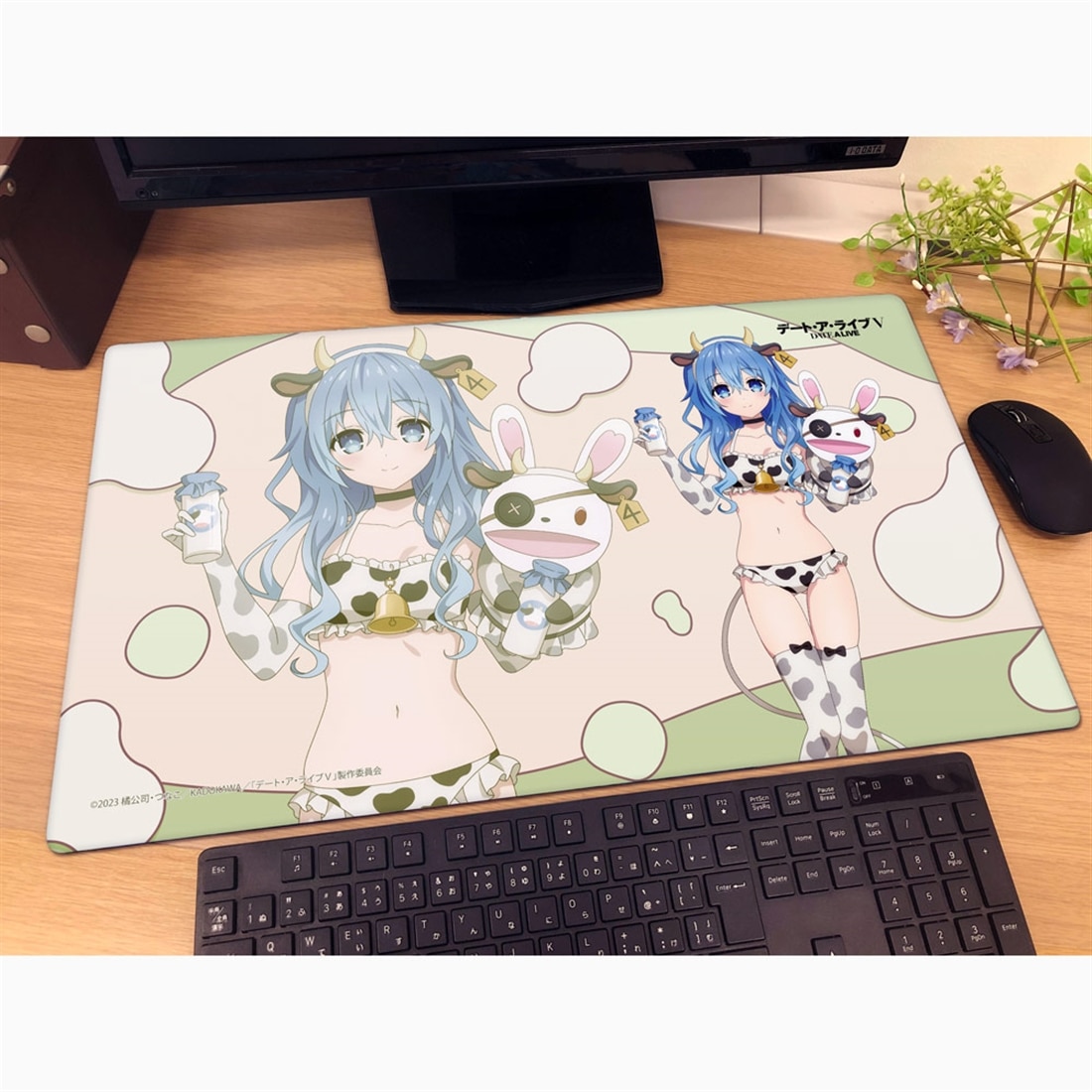 デート・ア・ライブⅤ 描き下ろしラバーマット 四糸乃/牛柄水着