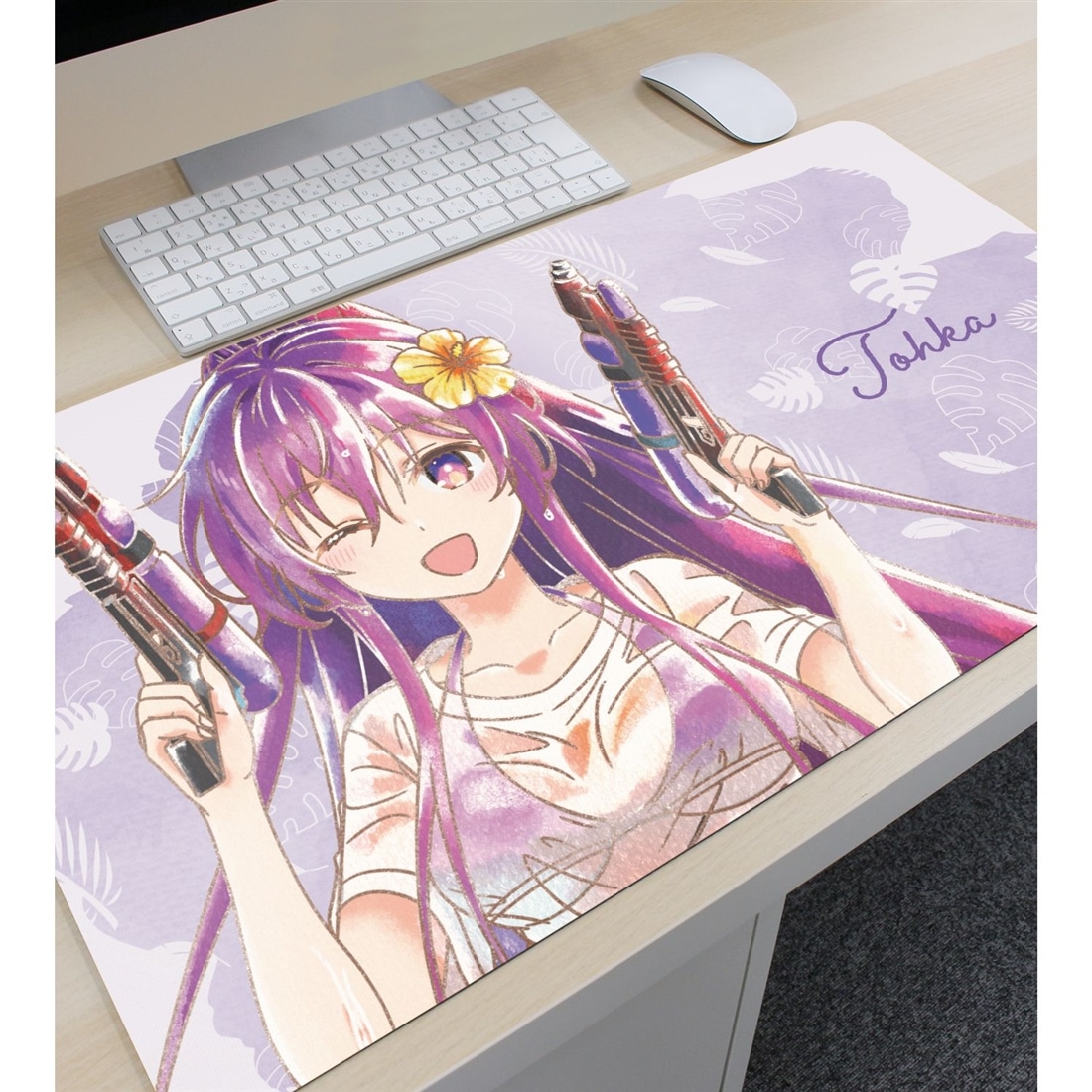 デート・ア・ライブV 描き下ろし 夜刀神十香 デート・ア・バカンスver. Ani-Art aqua label マルチデスクマット