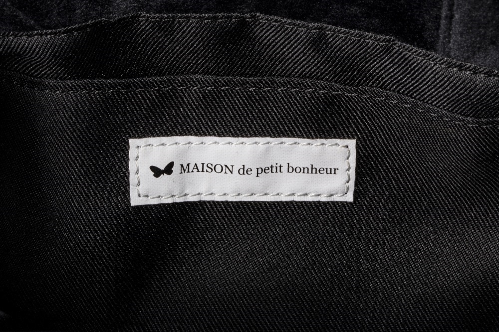 美琴　MAISON de petit bonheur　ツイードLuxeシリーズ　　選べる2点セット【フラットバッグ（ブラック） ＋スクエアバッグ（ブラック）】