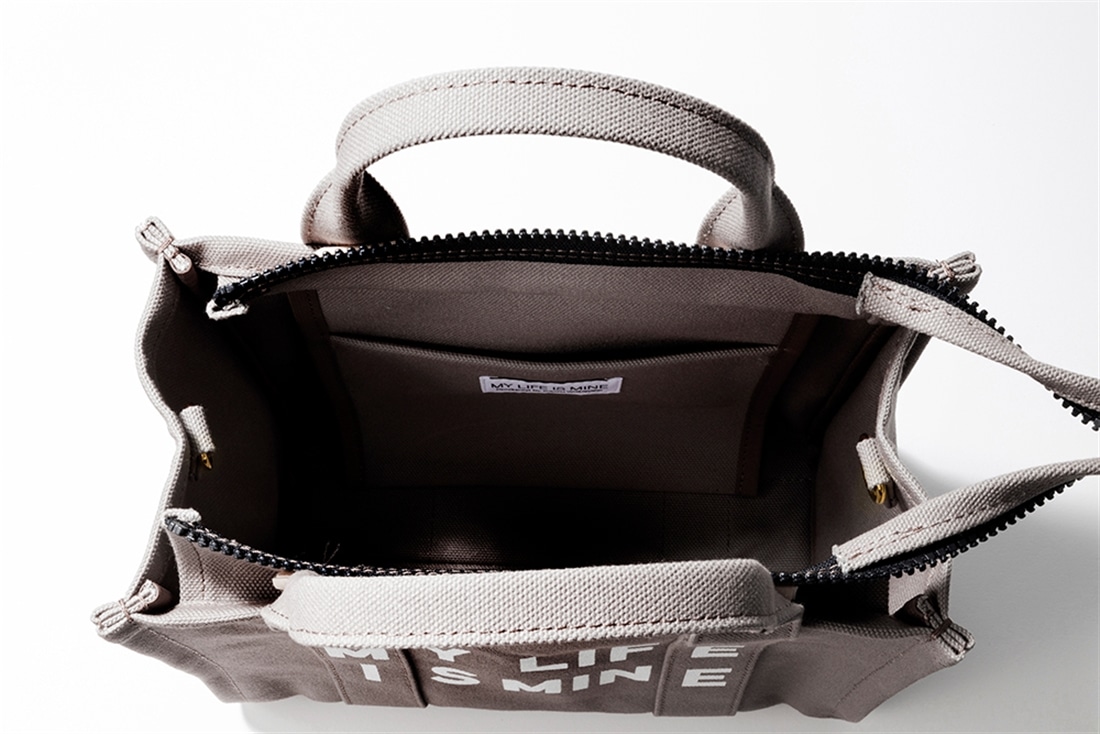 ワタナベ薫「MY LIFE IS MINE トートバッグ」<グレージュ>