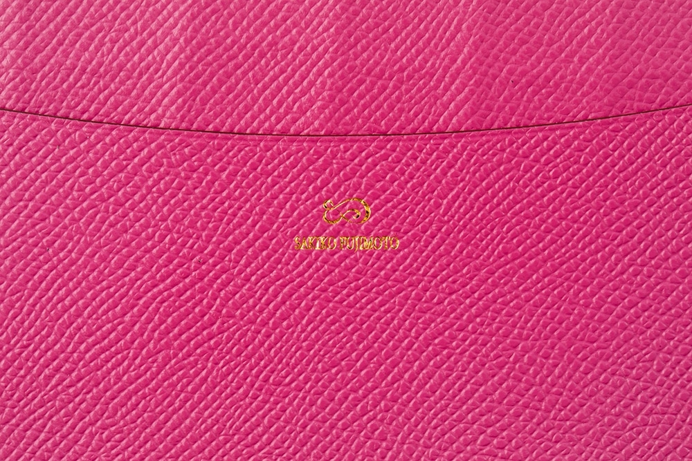 藤本さきこ　クロコダイル手帳カバー【ローズピンク×ピンク】