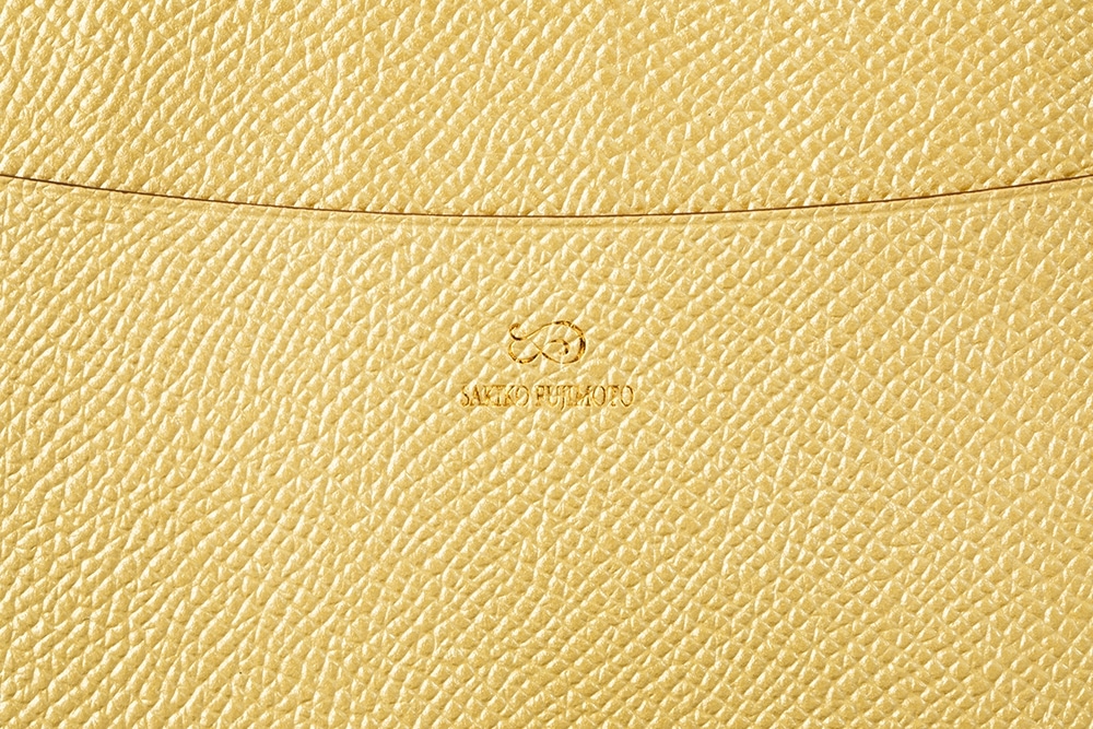 藤本さきこ　クロコダイル手帳カバー【バーガンディ×ゴールド】