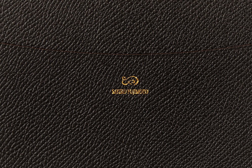 藤本さきこ　クロコダイル手帳カバー【トープグレー×チョコ】