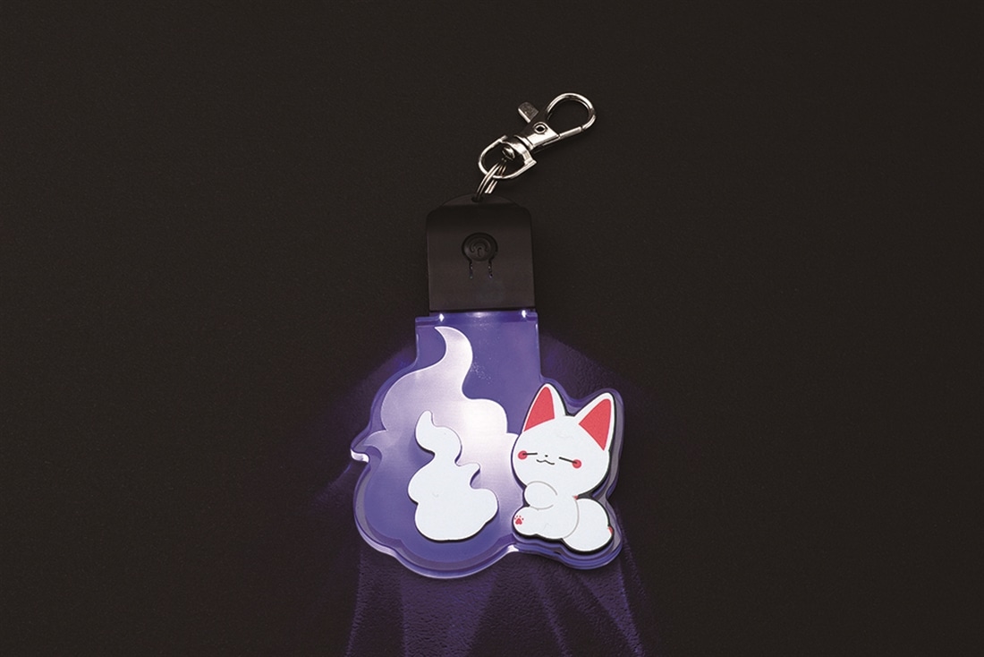 『かみさまキツネとサラリーマン』LED狐火キーホルダーシリーズ　シロ
