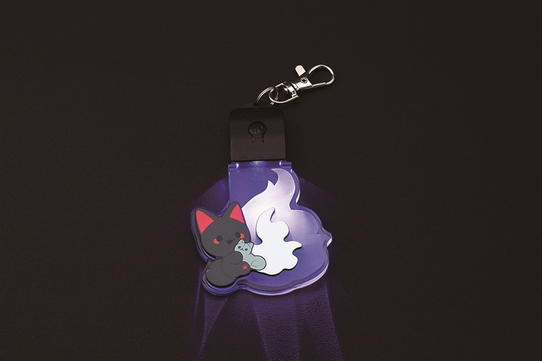 『かみさまキツネとサラリーマン』LED狐火キーホルダーシリーズ　クロ