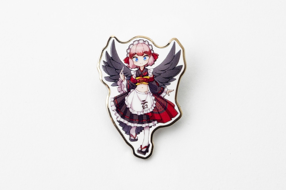 【重版出来記念】千羽黒乃 ピンバッジ4種セット［直筆サイン入りイラストカード付き］