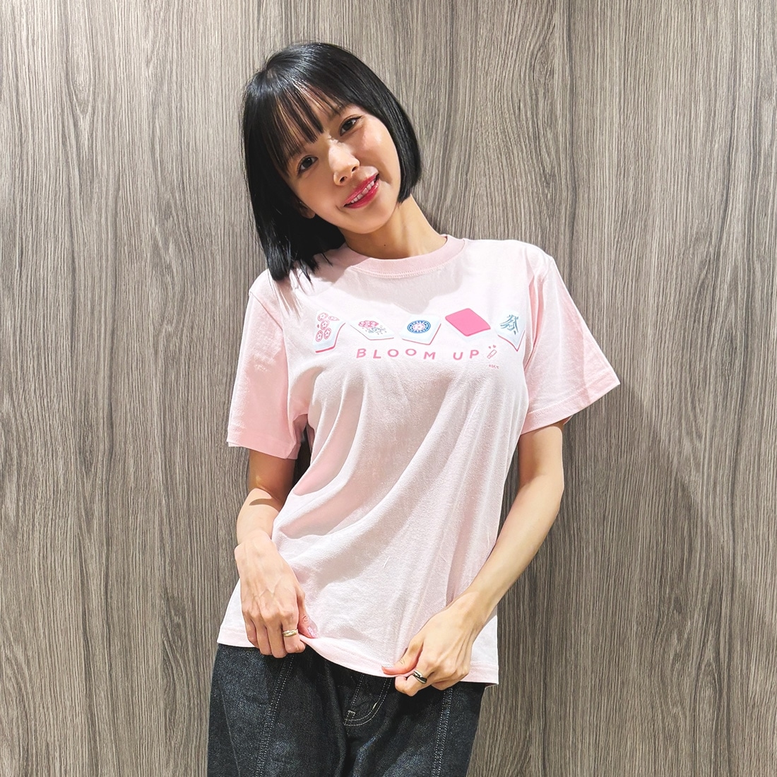「サクラ牌」BLOOM UP Tシャツ ベビーピンク　XXXLサイズ ベビーピンク XXXL