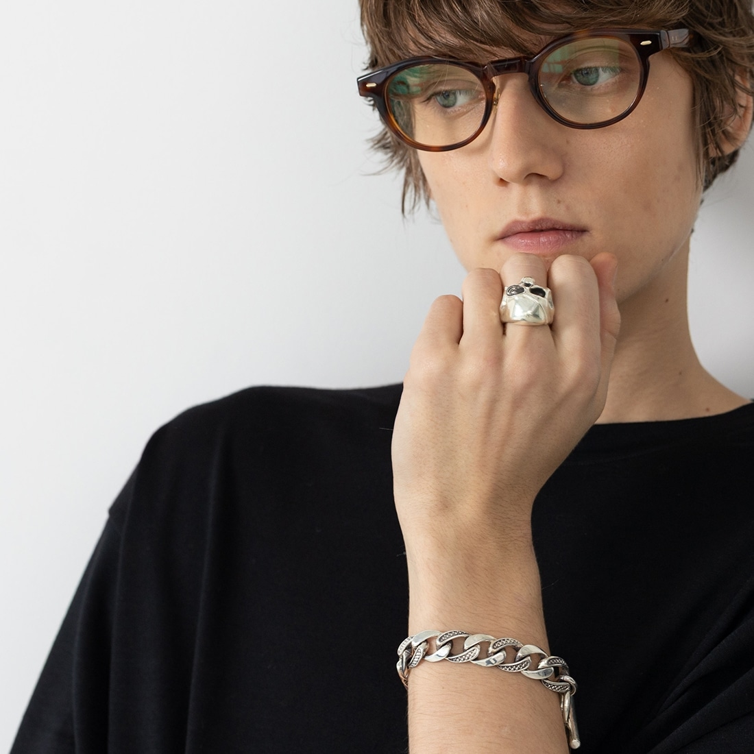 【龍が如く】OX JEWELRy Limited  Silver Skull Ring for GORO MAJIMA シルバー　15号 シルバー 15号