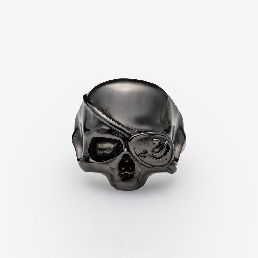【龍が如く】OX JEWELRy Limited  Silver Skull Ring for GORO MAJIMA ブラック　5号 ブラック 5号