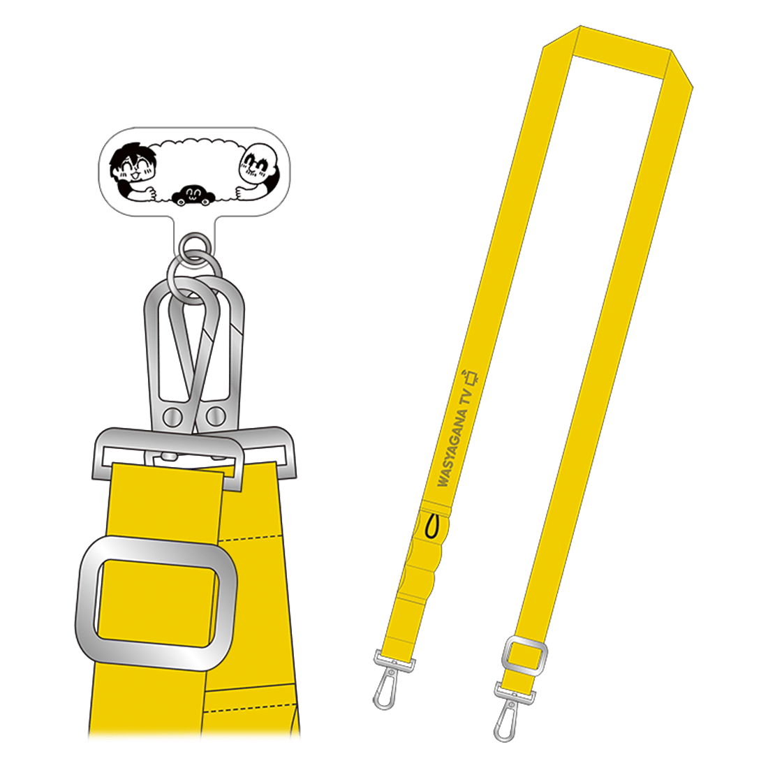 マフィア梶田と中村悠一の「わしゃがなTV」 マルチショルダー イエロー イエロー