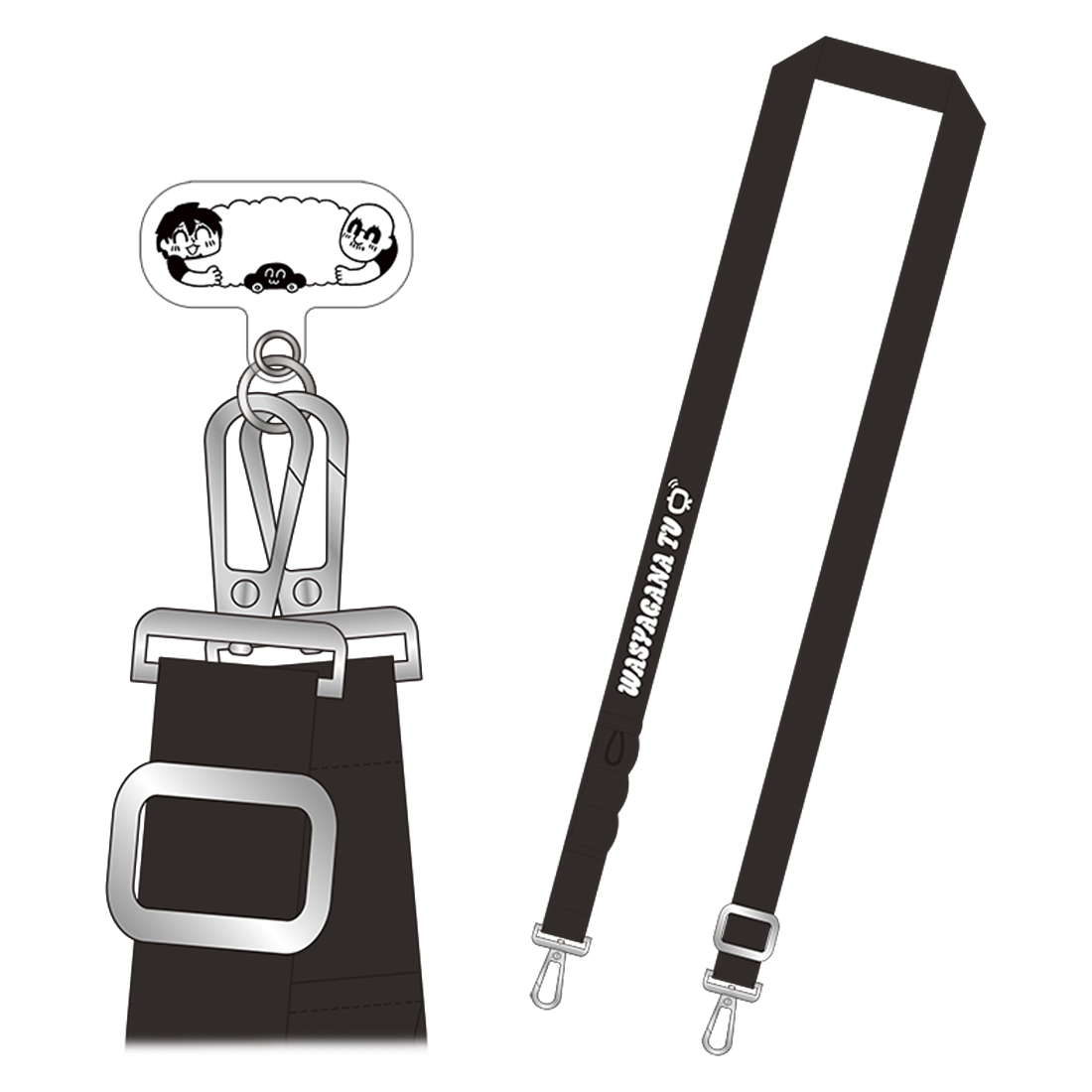 マフィア梶田と中村悠一の「わしゃがなTV」 マルチショルダー ブラック