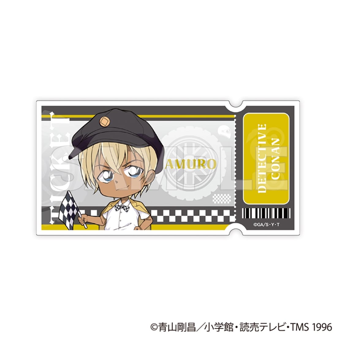 名探偵コナン トレーディングチケット風クリアカード チェッカーフラッグ② 【1BOX】