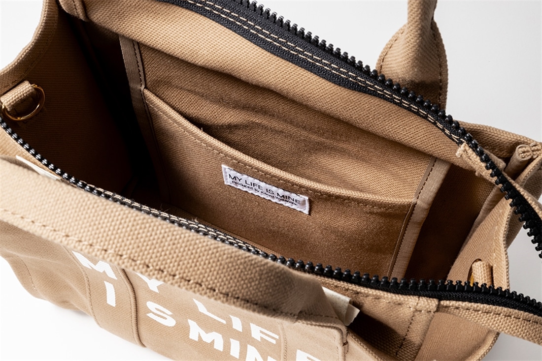 ワタナベ薫「MY LIFE IS MINE トートバッグ」<キャメル>