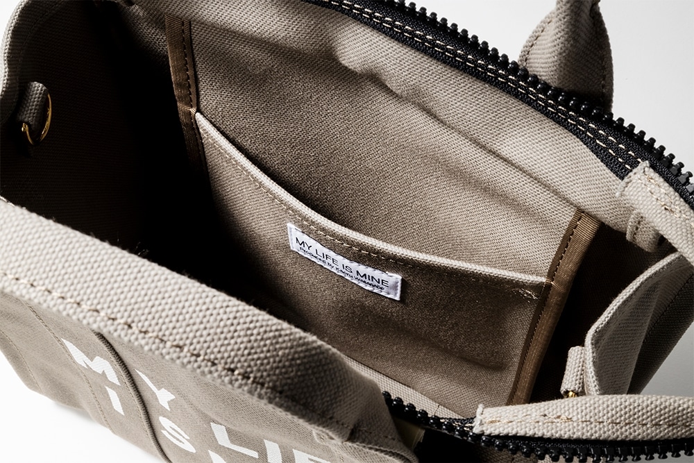 ワタナベ薫「MY LIFE IS MINE トートバッグ」<グレージュ>