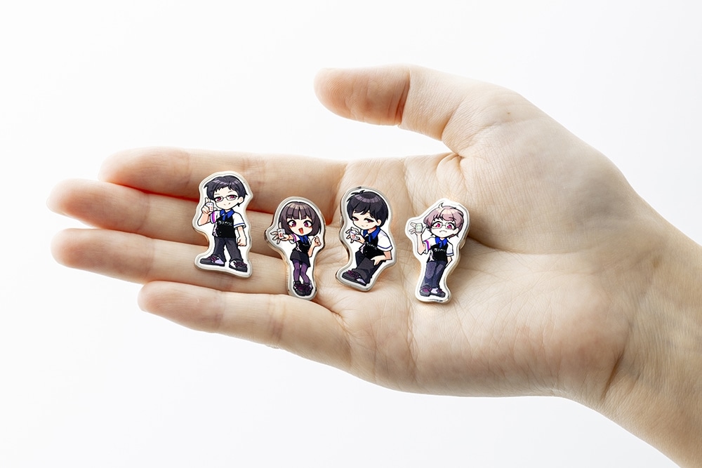 サクラナイツ　ピンバッジ　4種コンプリートセット【イラスト：ふんぼ】